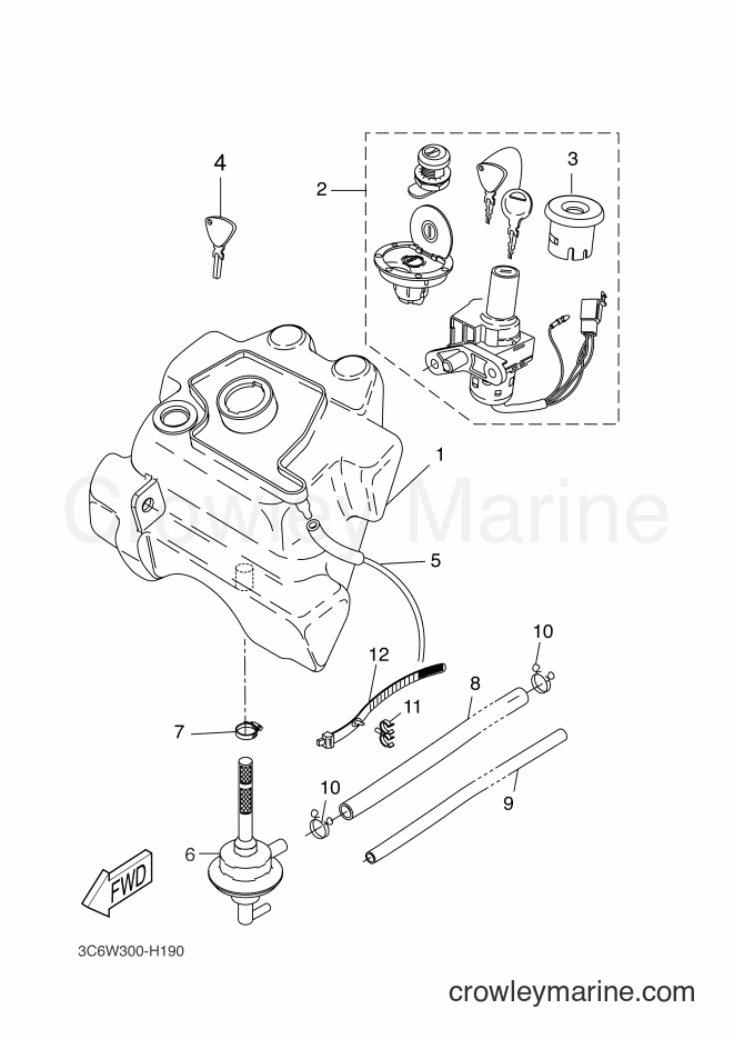 2008 Scooter YQ50L - YQ50L (3C6V) [040] - FUEL TANK