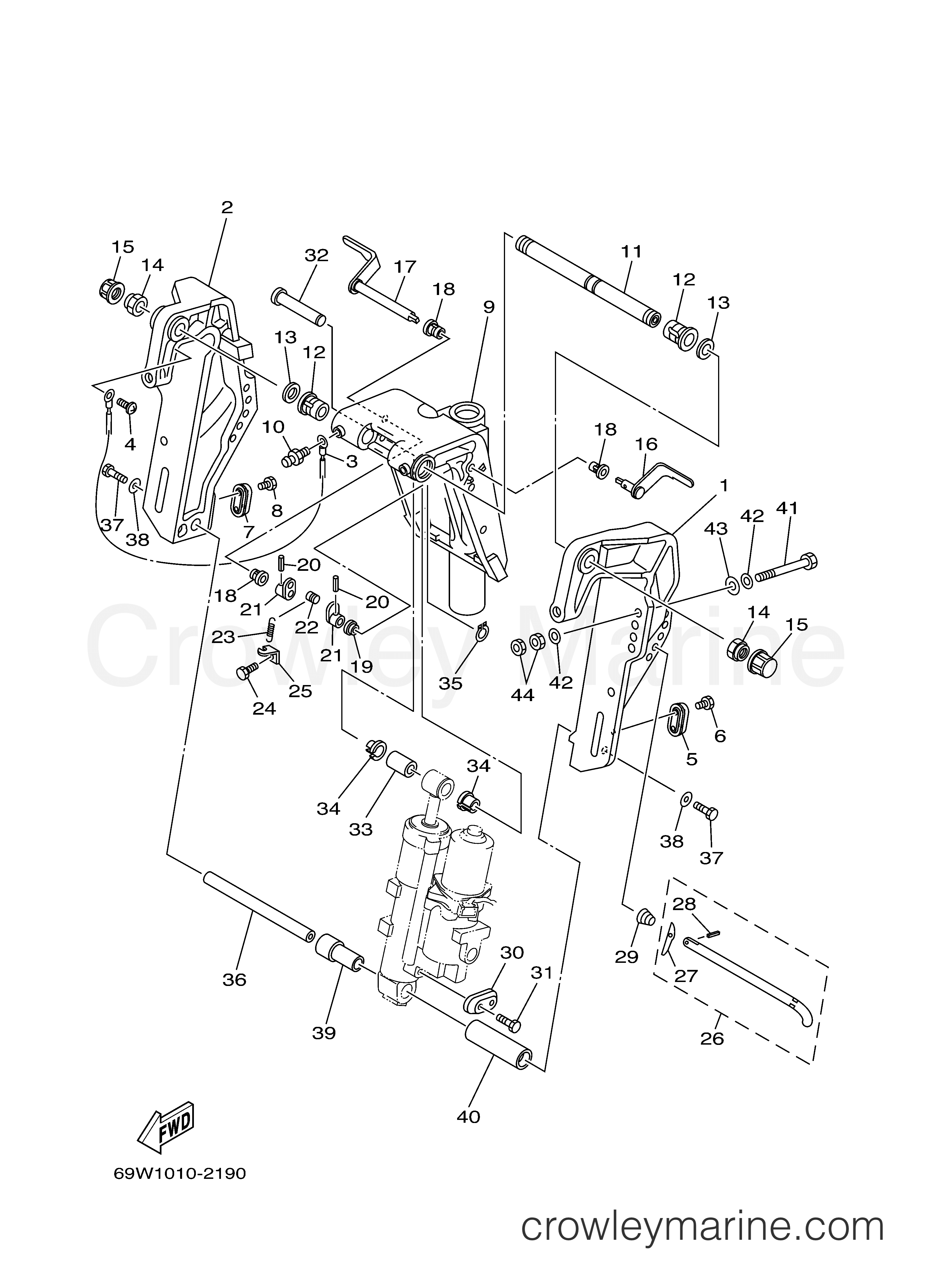 Yamaha Motors F60TJRC - BRACKET 1
