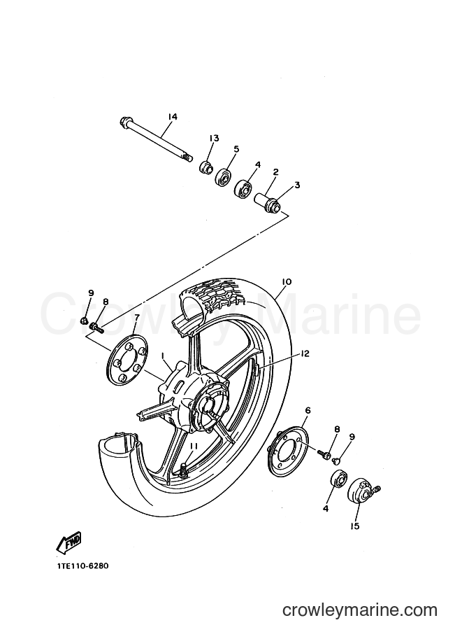 1997 Cruiser XV1100 - XV1100 (3JKV) [010] - FRONT WHEEL