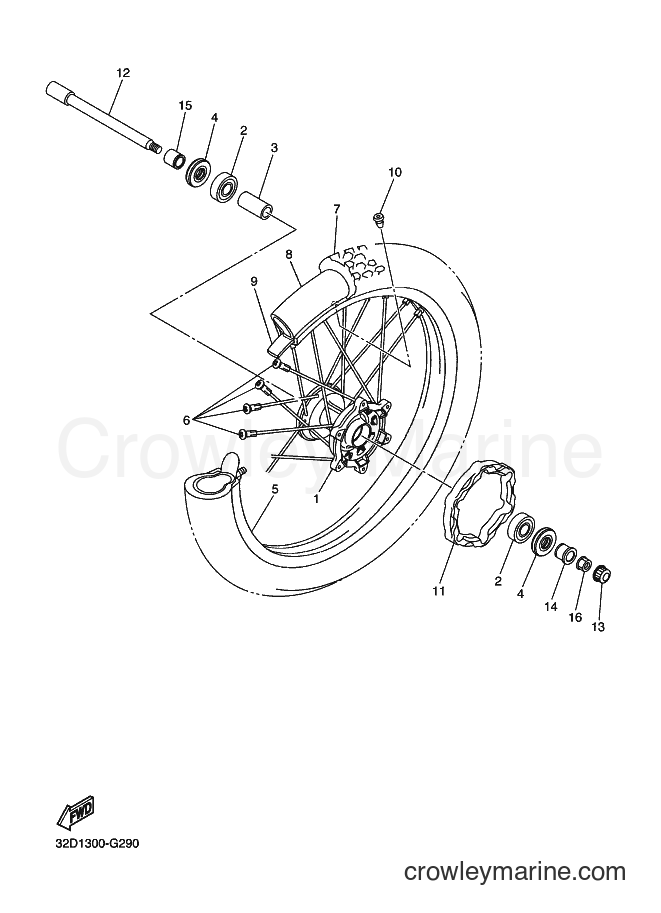 2009 Dirt Bike WR250R - WR250R (32D5) [010] - FRONT WHEEL