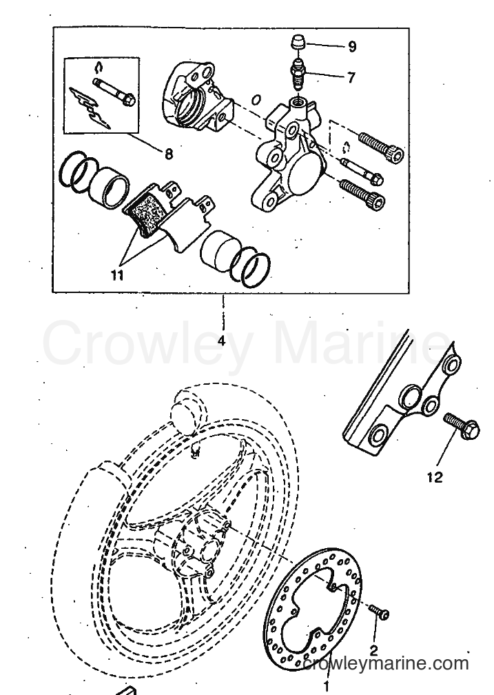 1999 Scooter YH50 - YH50 (5KG1) [010] - FRONT BRAKE CALIPER