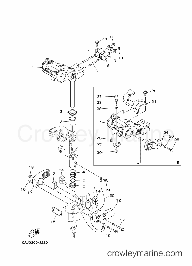 Yamaha Motors F9.9HMHS (6CA8) [120] - BRACKET 2