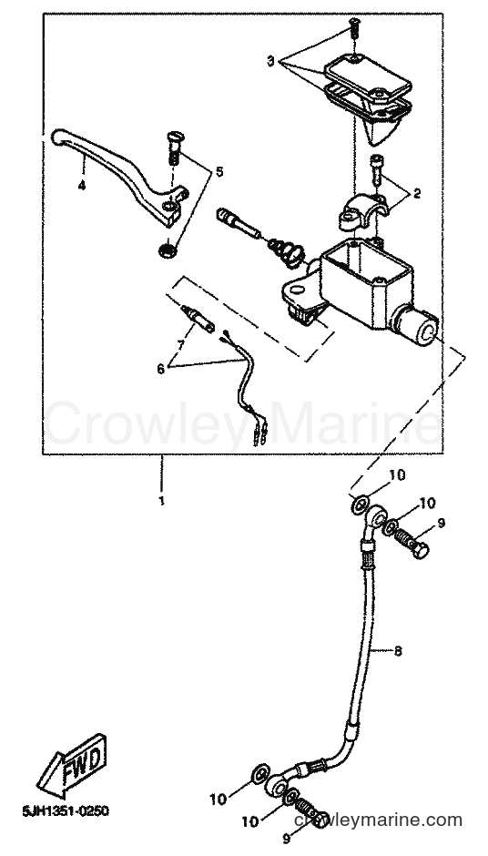 2001 Scooter EW50 - EW50 (5LH3) [040] - FRONT MASTER CYLINDER