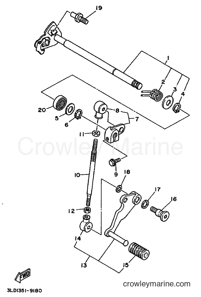 1995 Dirt Bike XTZ750 - XTZ750 (4PY1) [999] - SHIFT SHAFT