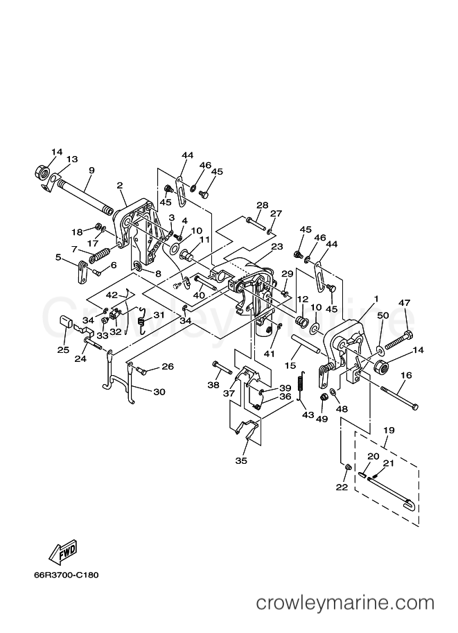 Yamaha Motors FT9.9D (66R7) [140] - BRACKET 1