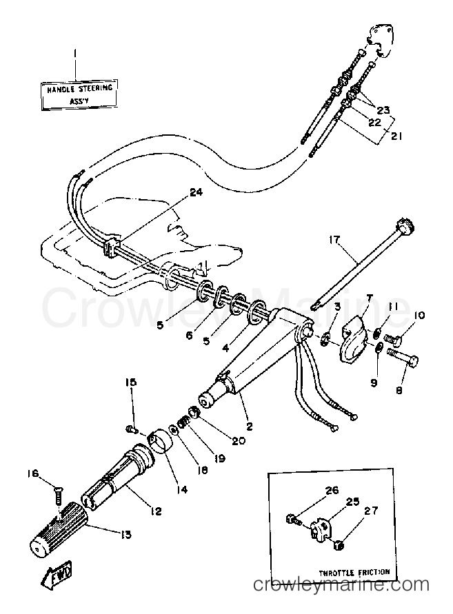 Yamaha Motors C25MSHQ - STEERING