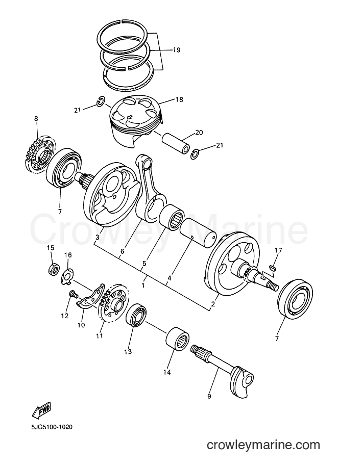 2002 Dirt Bike YZ426F - YZ426F (5SF2) [050] - CRANKSHAFT & PISTON