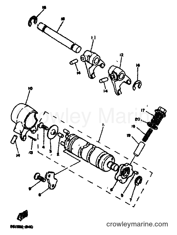 1982 Street Bike RD80 - RD80 (12G) [999] - SHIFT CAM & FORK