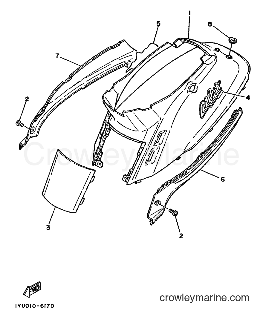 1987 Scooter SH50 - SH50 (2KG) [999] - SIDE COVER
