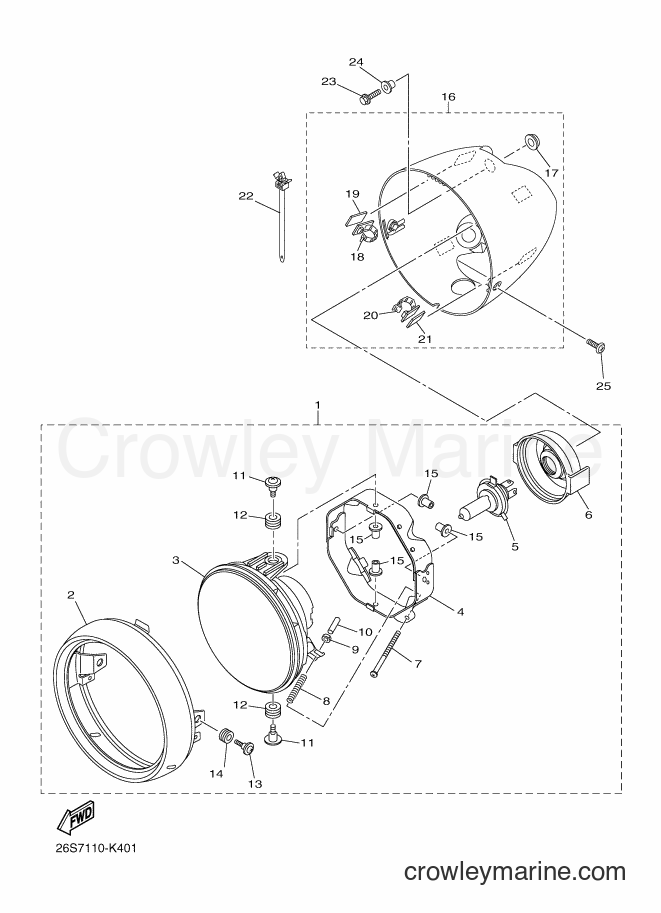 Yamaha Motors XVS950CT (26SJ) [020] - HEADLIGHT