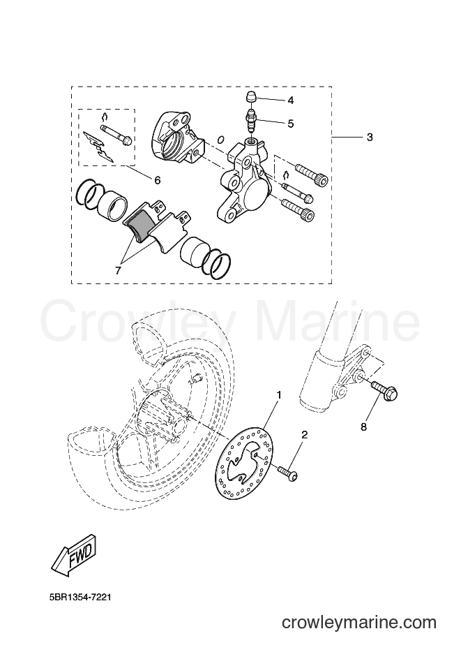 2000 Scooter YQ50 - YQ50 (5KL2) [010] - FRONT BRAKE CALIPER
