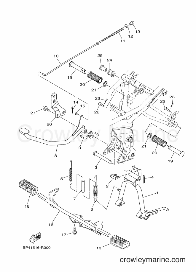 2016 Scooter T115C-5 - T115C-5 (BP41) [010] - STAND & FOOTREST