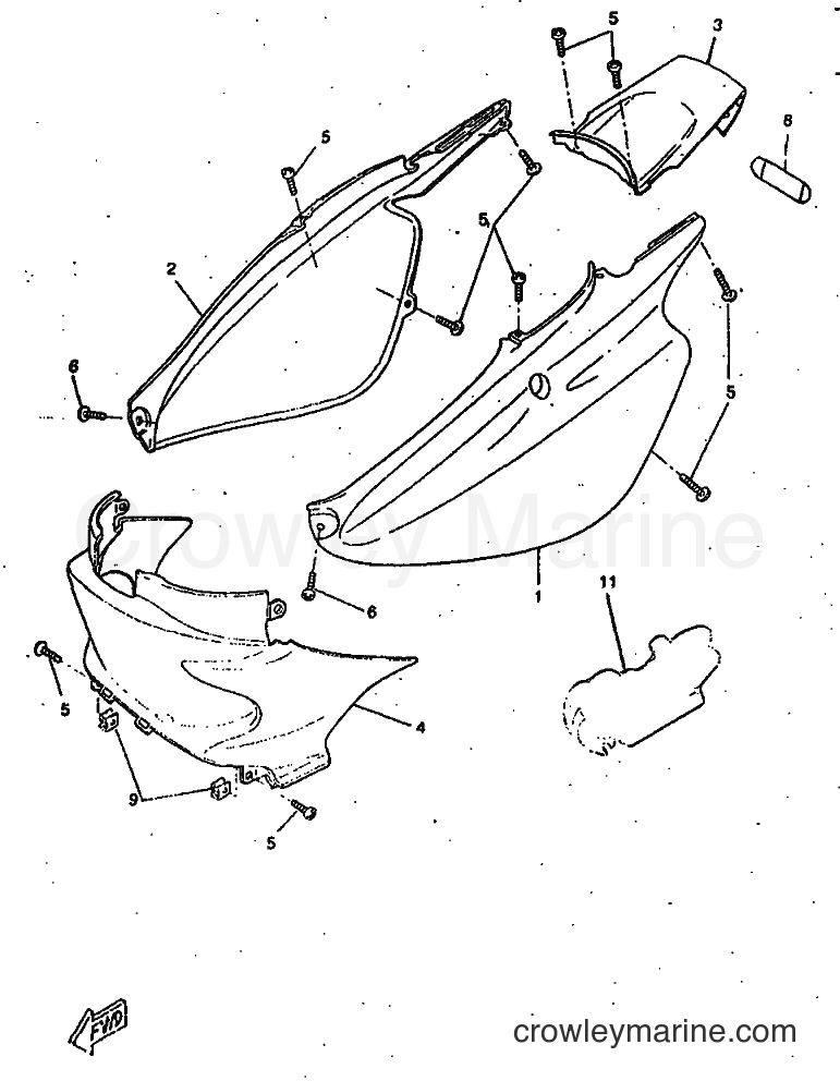 1997 Scooter CW50RS - CW50RS (4VA5) [999] - SIDE COVER