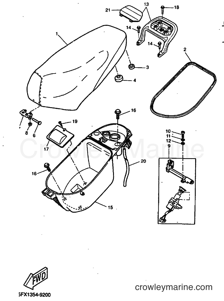 1999 Scooter CW50RS - CW50RS (5FX5) [010] - SEAT & CARRIER