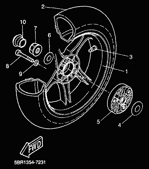 2000 Scooter YQ50L - YQ50L (5KH7) [010] - REAR WHEEL