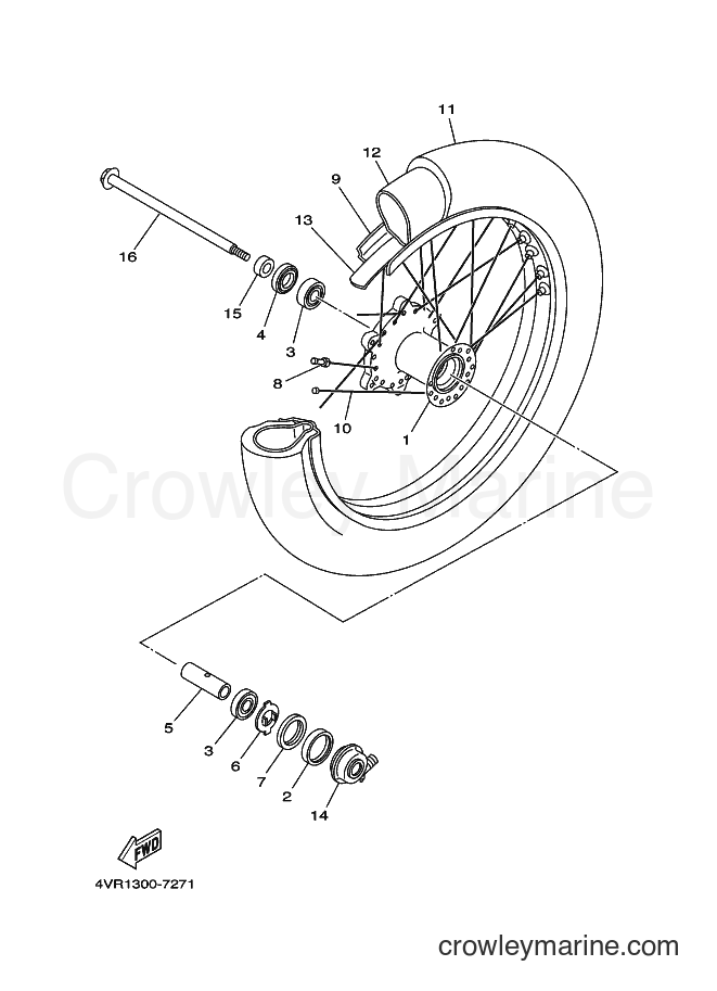 Yamaha Motors XVS650 (4VR2) [010] - FRONT WHEEL