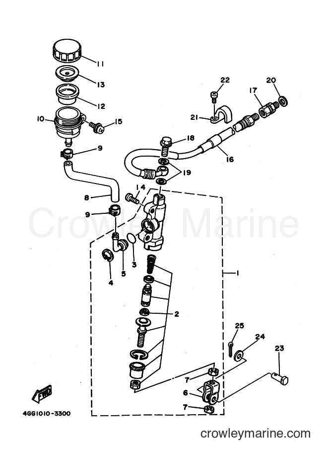1996 Dirt Bike TY250Z - TY250Z (4GG8) [070] - REAR MASTER CYLINDER