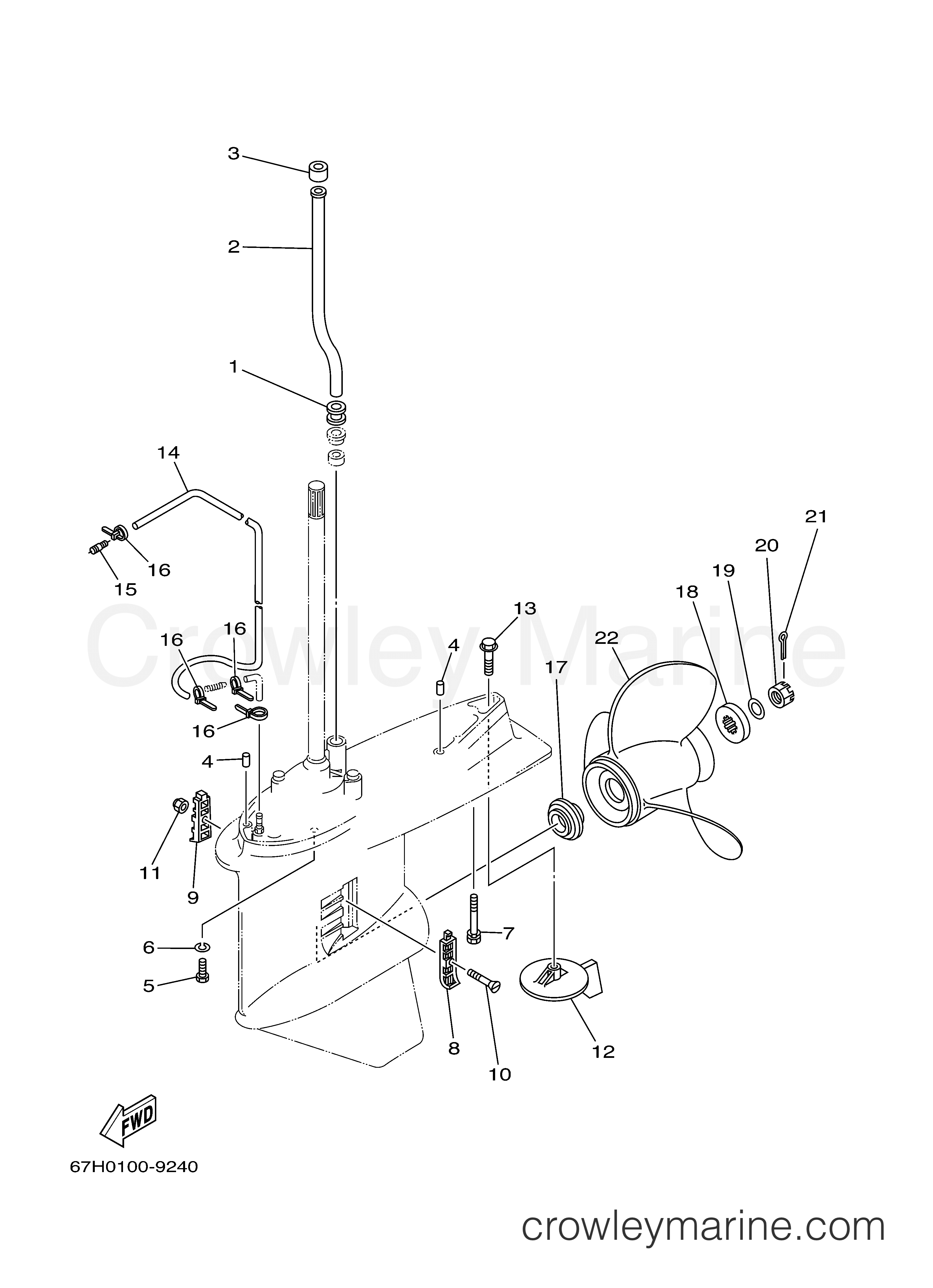 Yamaha Motors SX150TLRX - LOWER CASING DRIVE 2