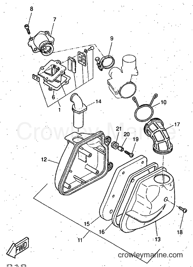 1997 Scooter YQ50 - YQ50 (5CN1) [999] - INTAKE