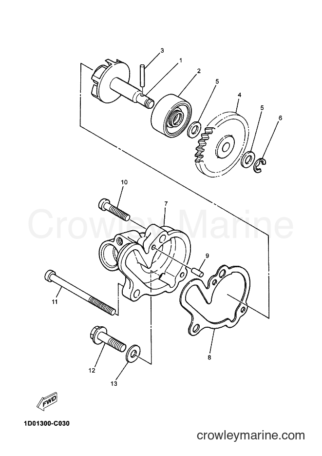 2005 Dirt Bike DT125X - DT125X (2C81) [070] - WATER PUMP