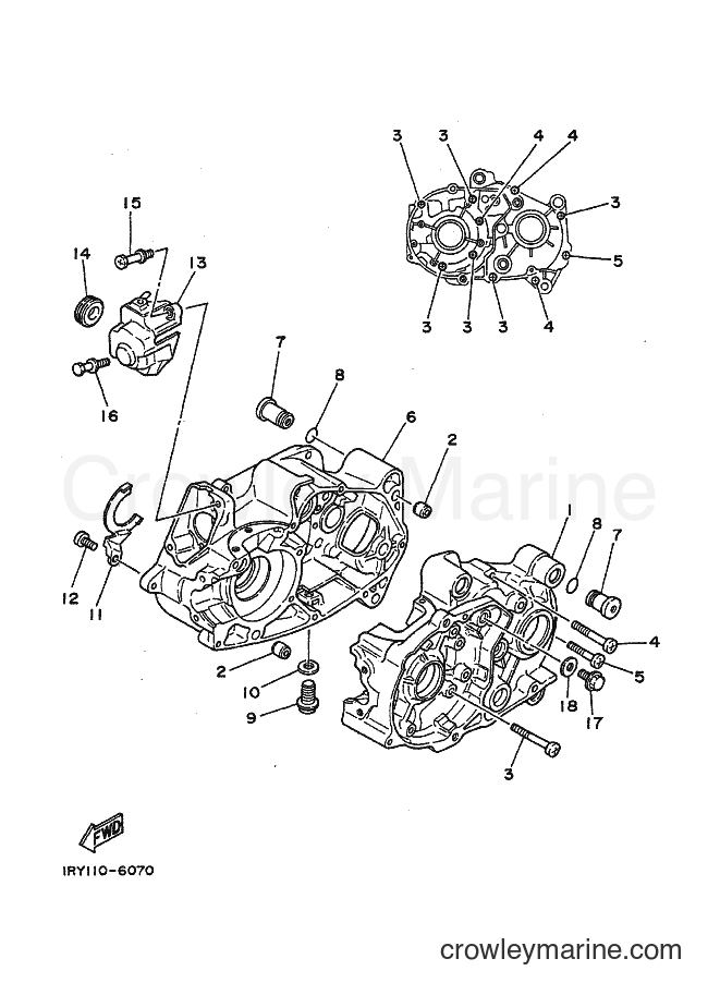 1988 Dirt Bike BW80 - BW80 (1RY0) [010] - CRANKCASE