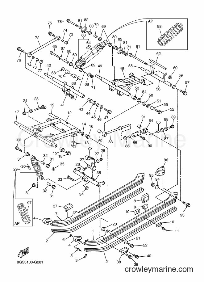 2008 Snowmobile VK10D - VK10D (8GS3) [020] - TRACK SUSPENSION 2