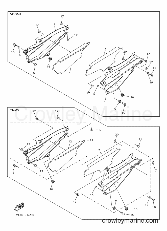 2014 Sport Bike FJR1300A - FJR1300A (1MC8) [010] - SIDE COVER