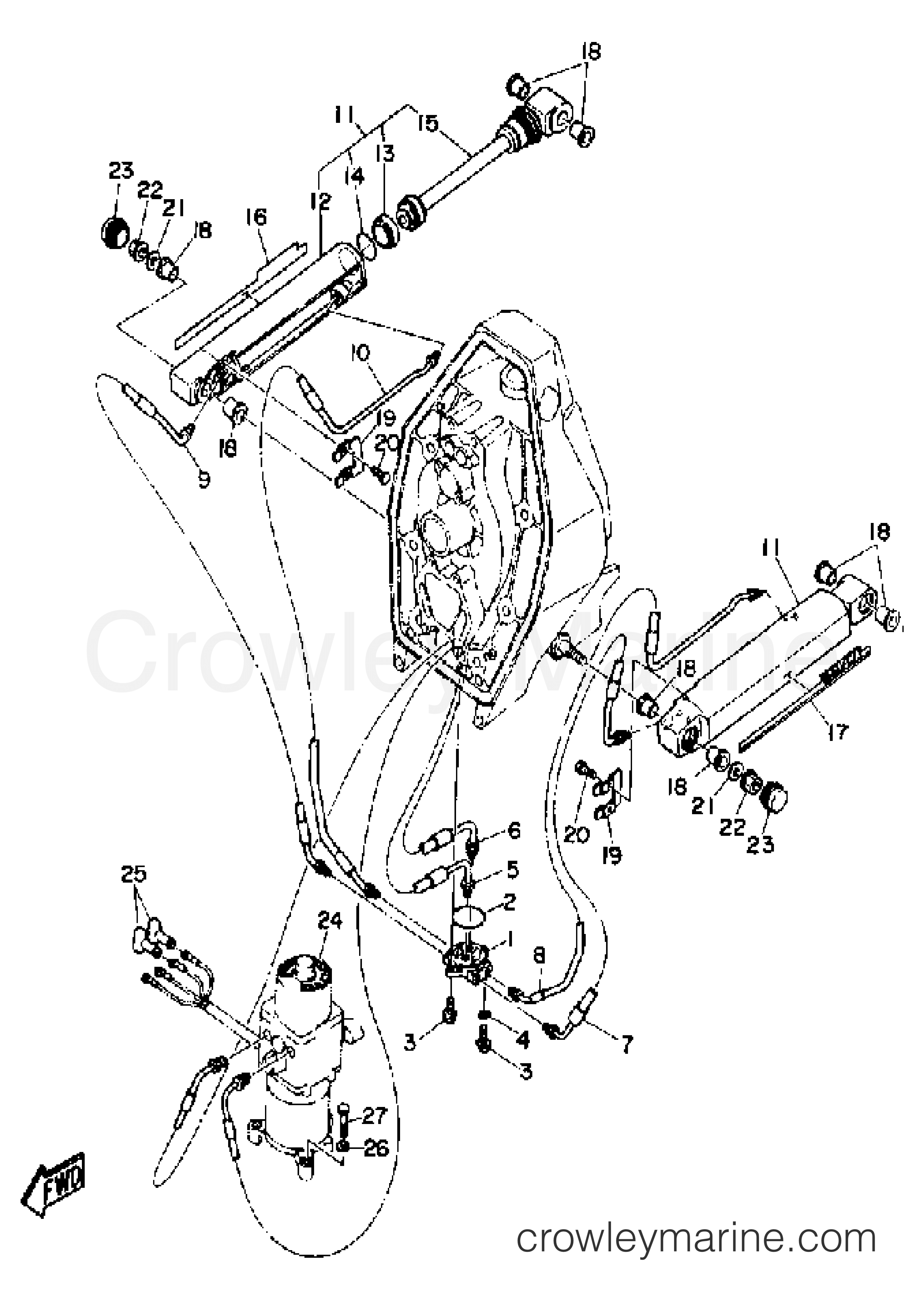 Yamaha Motors INTERMEDIATE - TILT CYLINDER