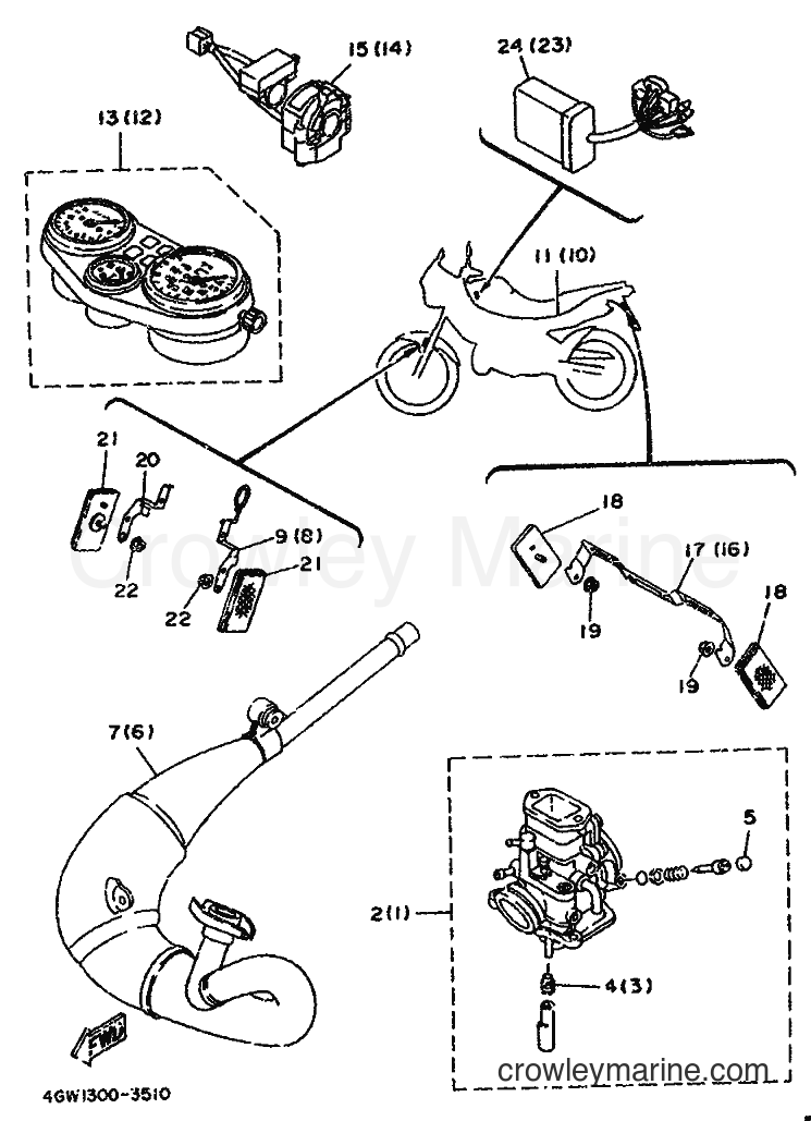 Yamaha Motors TDR125 (4GW4) [050] - ALTERNATE FOR CHASSIS