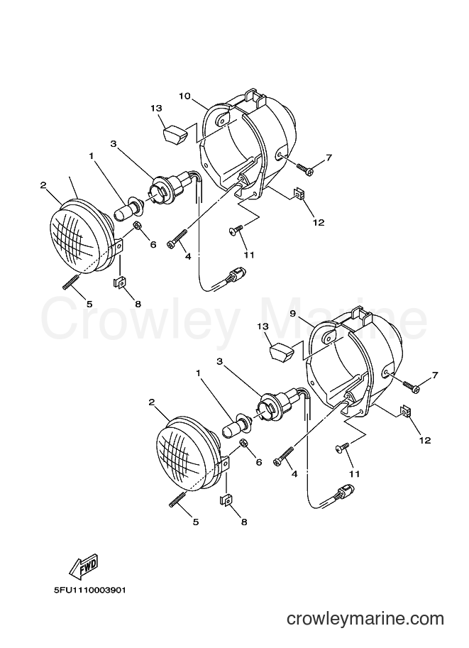 Yamaha Motors YFM400FWN (5FUB) [010] - HEADLIGHT