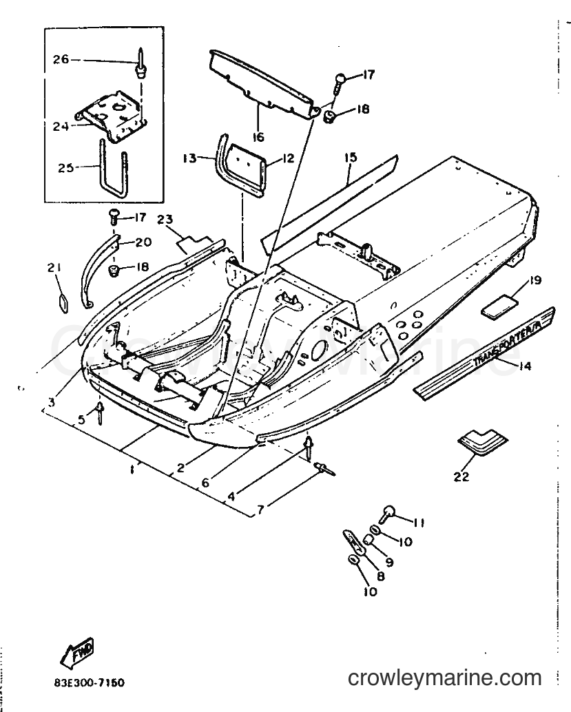 1987 Snowmobile ET340TRL - ET340TRL (83E) [999] - FRAME