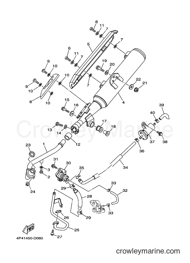 2005 Scooter T110 - T110 (4P41) [010] - EXHAUST