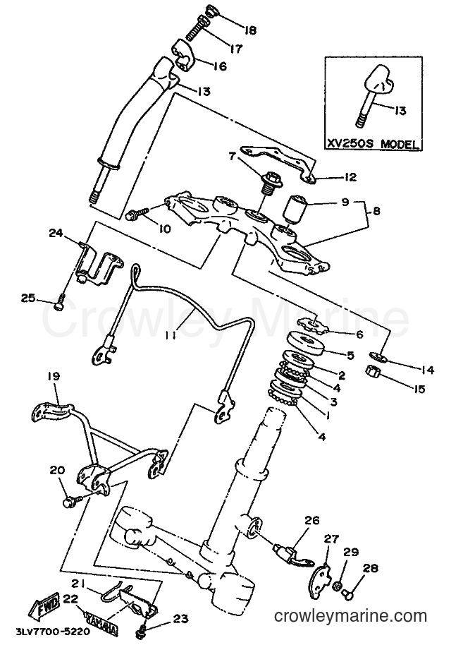 1996 Cruiser XV250S - XV250S (3LVA) [010] - STEERING