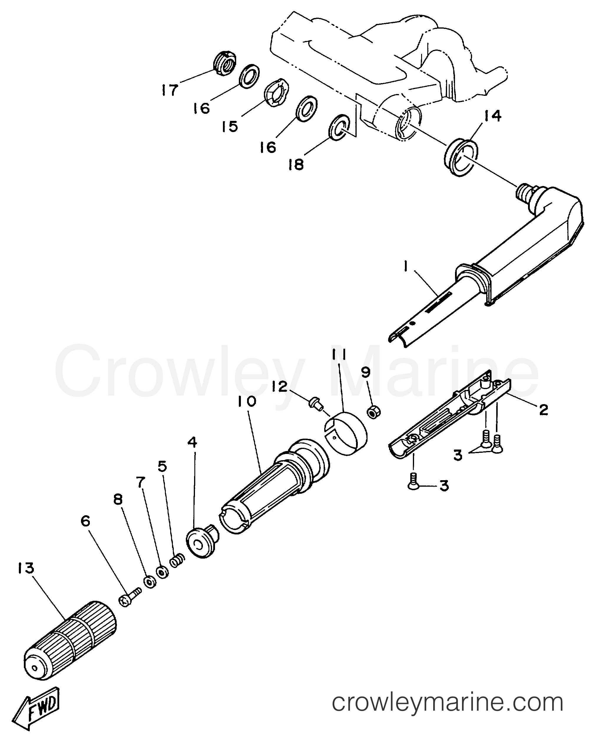 MHページ STEERING F9.9MH - 1998 Outboard 9.9hp F9.9MLHW | Crowley Marine