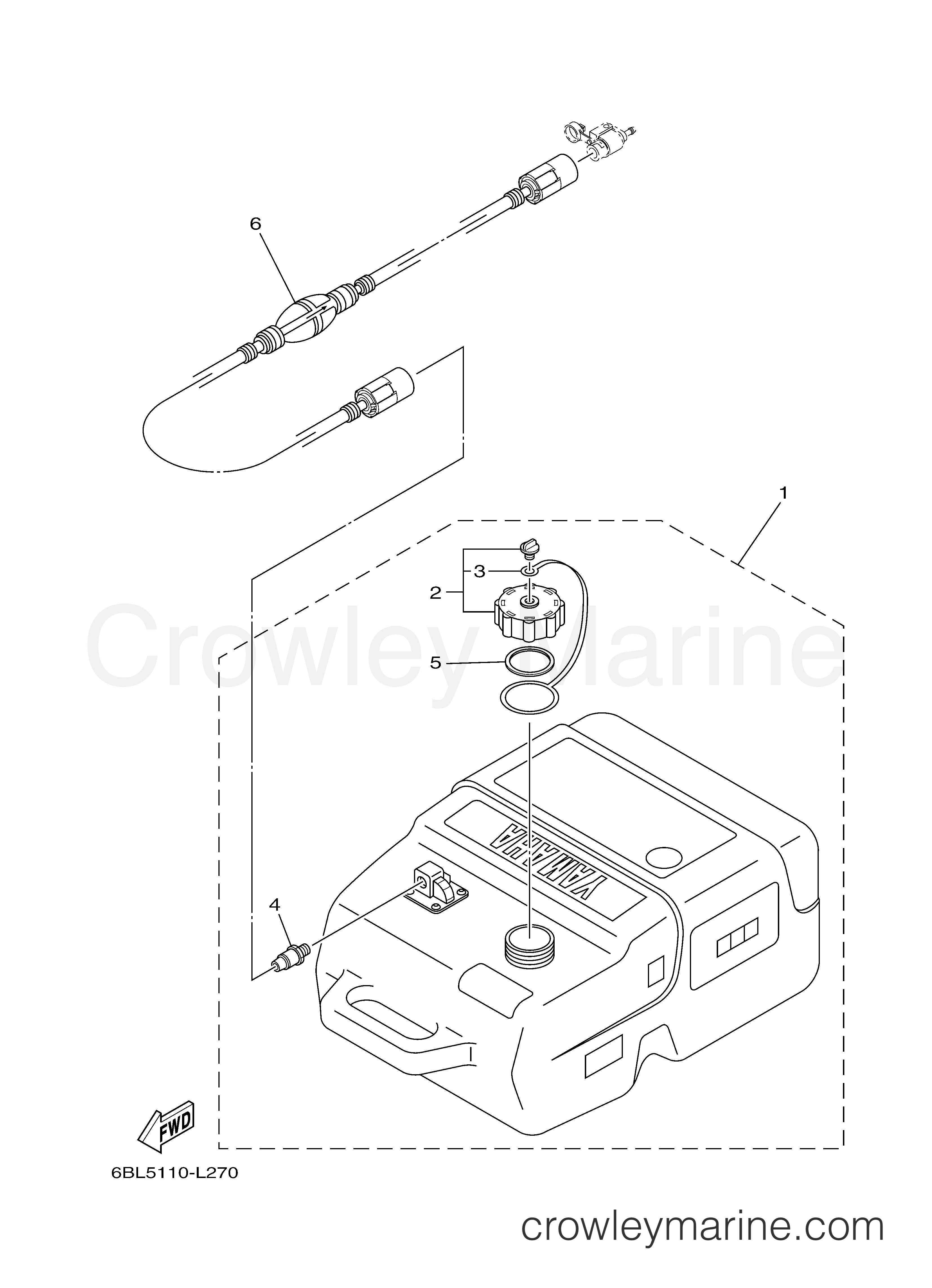 Yamaha Motors F70LA - FUEL TANK