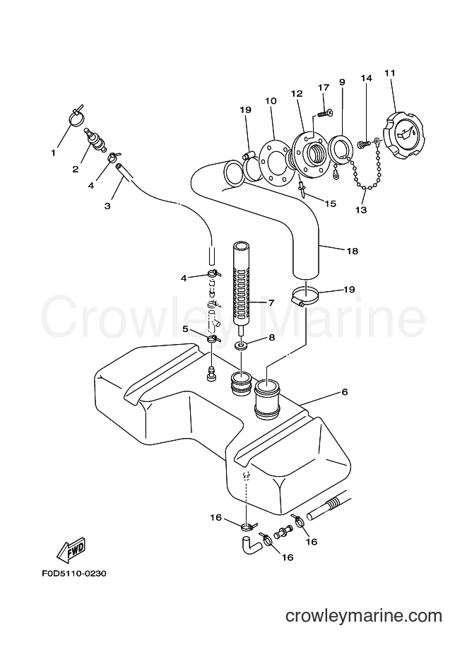 Yamaha Motors ENG FOR XA1200 (67BA) [01A] - OIL TANK