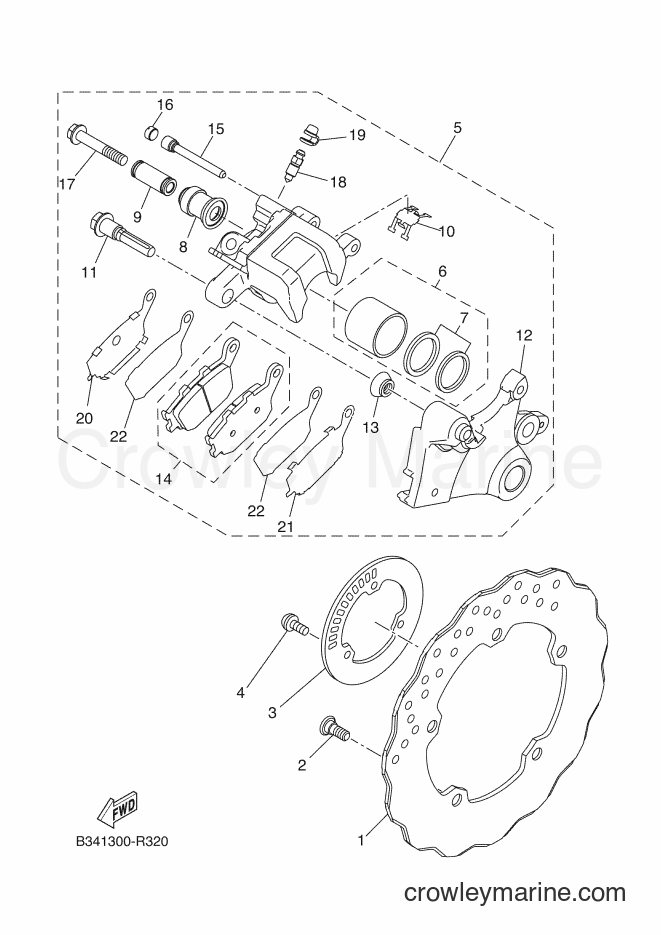 2016 Sport Bike XSR700 - XSR700 (B341) [070] - REAR BRAKE CALIPER