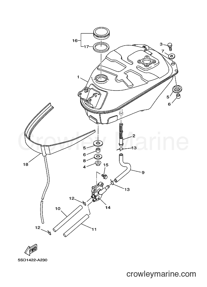 2002 Scooter T105SE - T105SE (5SD1) [010] - FUEL TANK