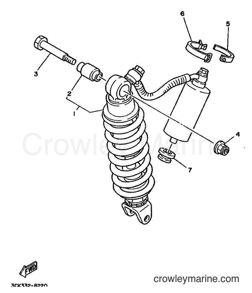 Yamaha Motors TDR250 (3NR2) [010] - REAR SUSPENSION