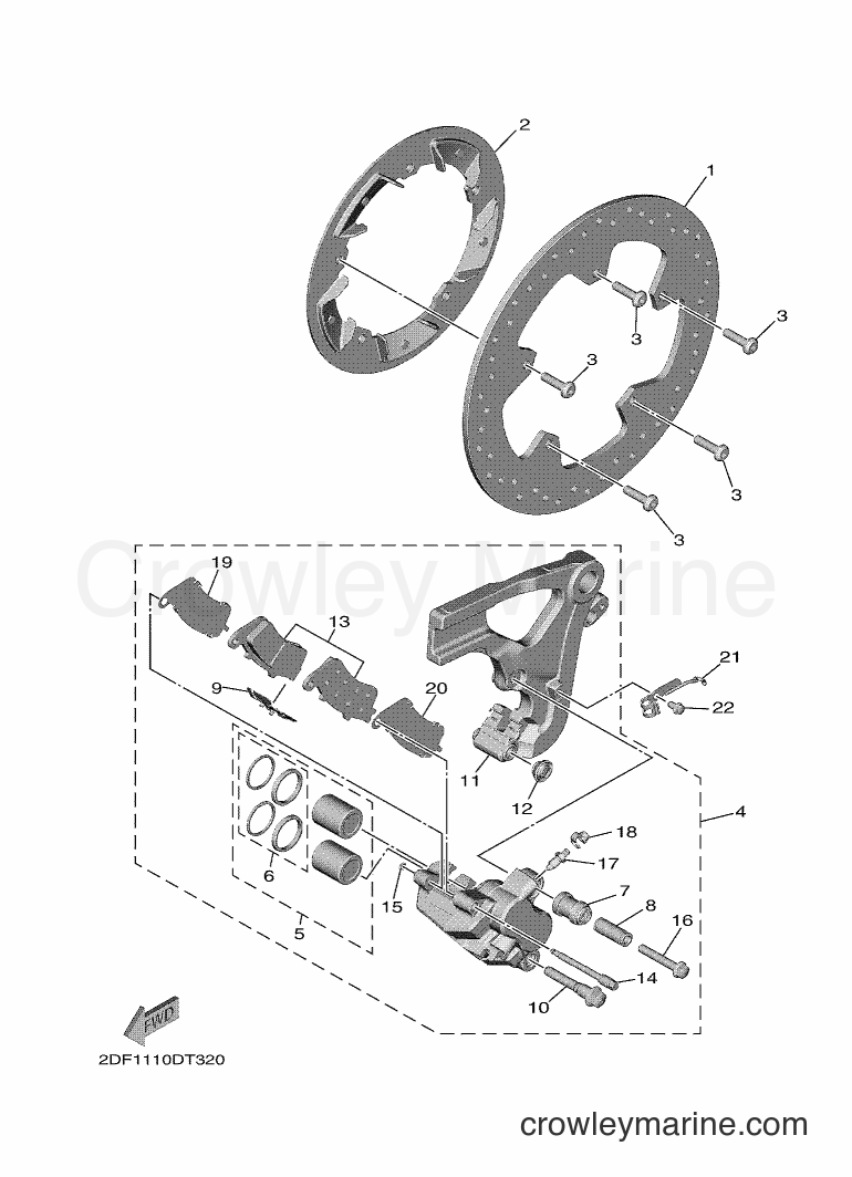 2018 Cruiser XV1900FDD - XV1900FDD (2DF4) [010] - REAR BRAKE CALIPER