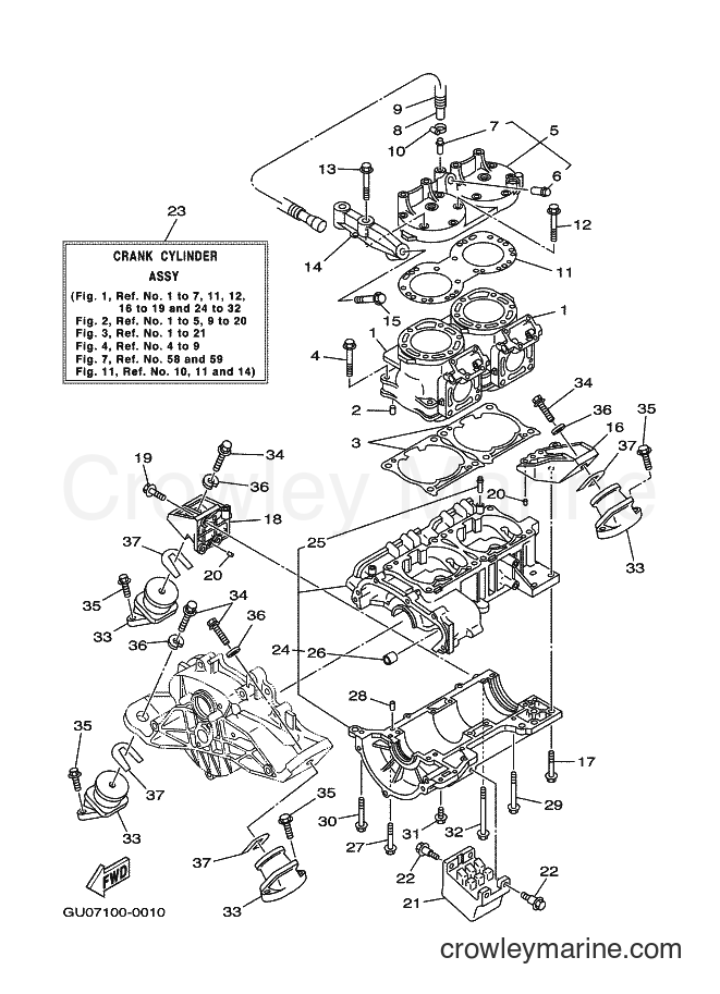 Yamaha Motors JET FOT GP800Y (66EA) [030] - CYLINDER & CRANKCASE 1
