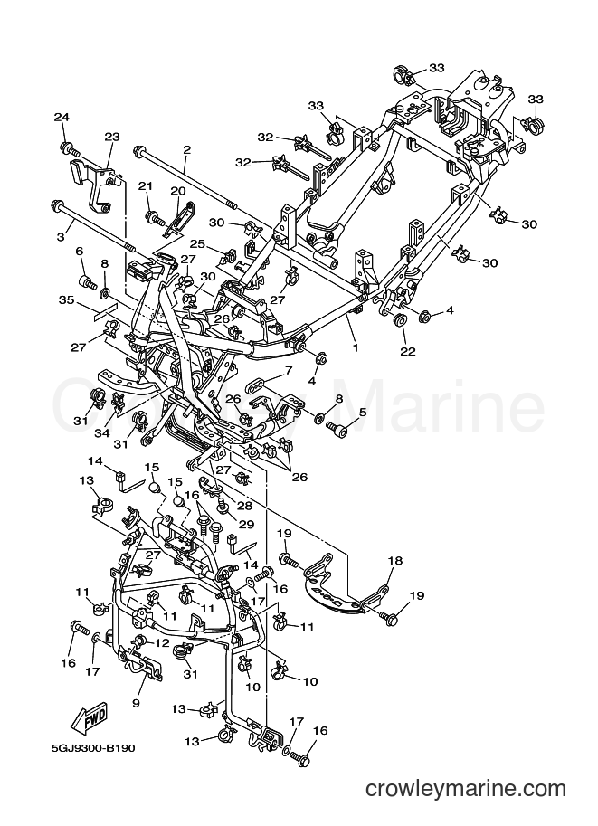Yamaha Motors XP500 (5GJ9) [030] - FRAME