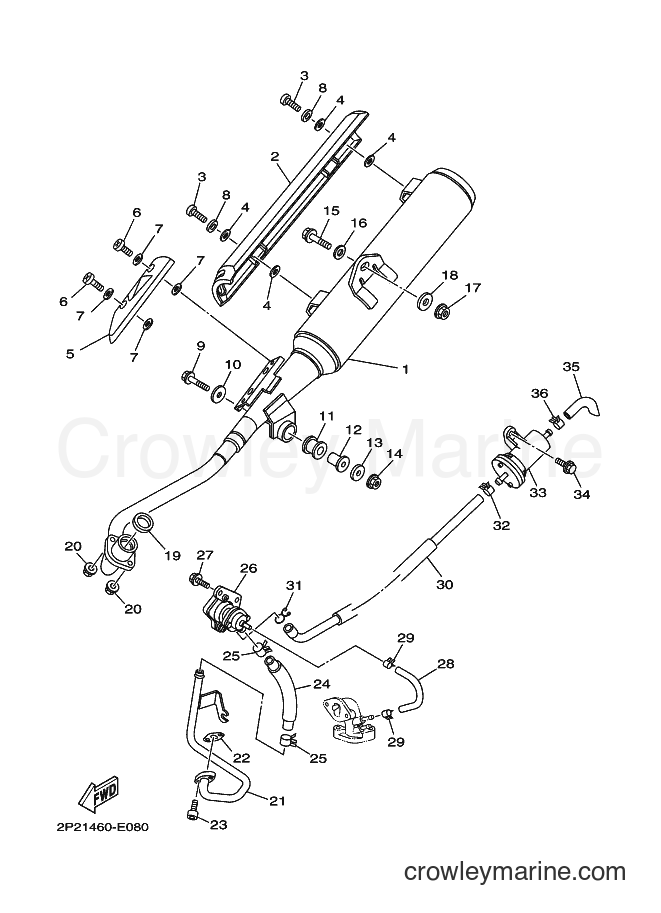 2006 Scooter T110SEC - T110SEC (2P22) [010] - EXHAUST