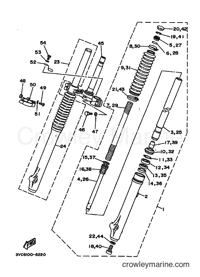1997 Dirt Bike RT180 - RT180 (4BN6) [010] - FRONT FORK