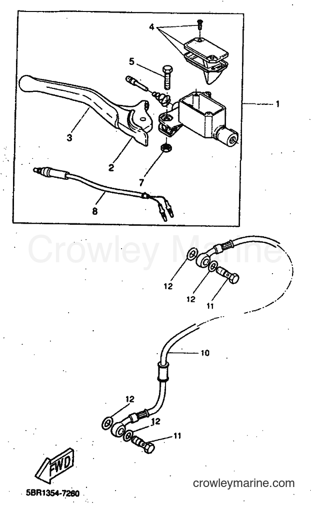 1998 Scooter YQ50 - YQ50 (5DR3) [999] - FRONT MASTER CYLINDER