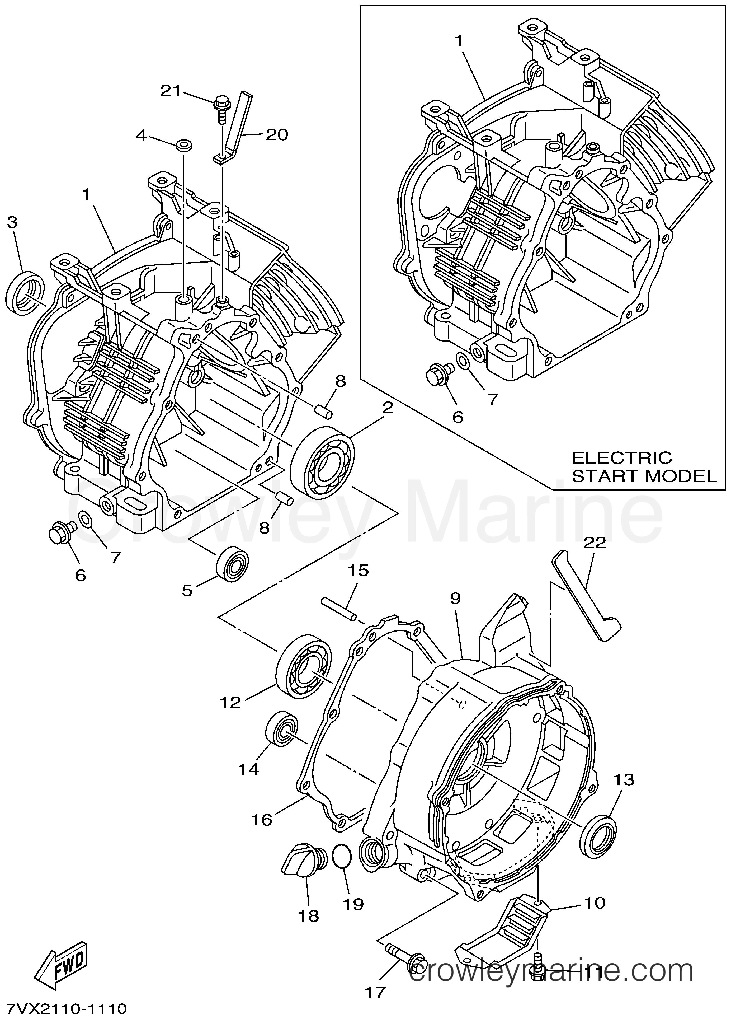 Yamaha Motors EF5200DE - CRANKCASE