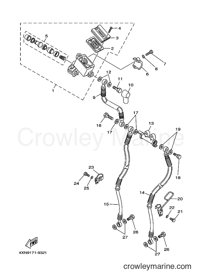 1999 Cruiser XV1100S - XV1100S (4XN9) [010] - FRONT MASTER CYLINDER
