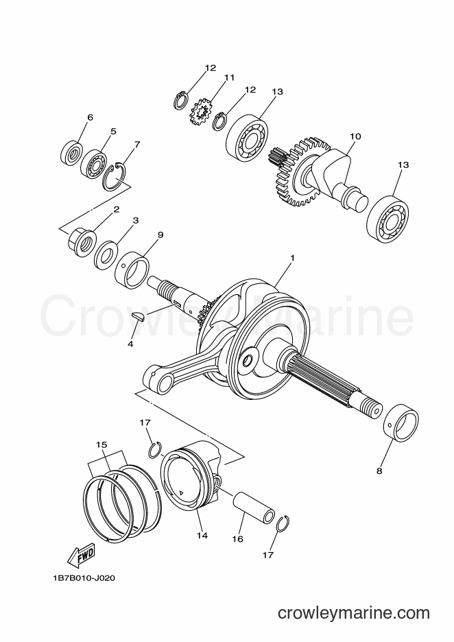 2012 Maxi-Scooter CP250 - CP250 (1B7C) [010] - CRANKSHAFT & PISTON