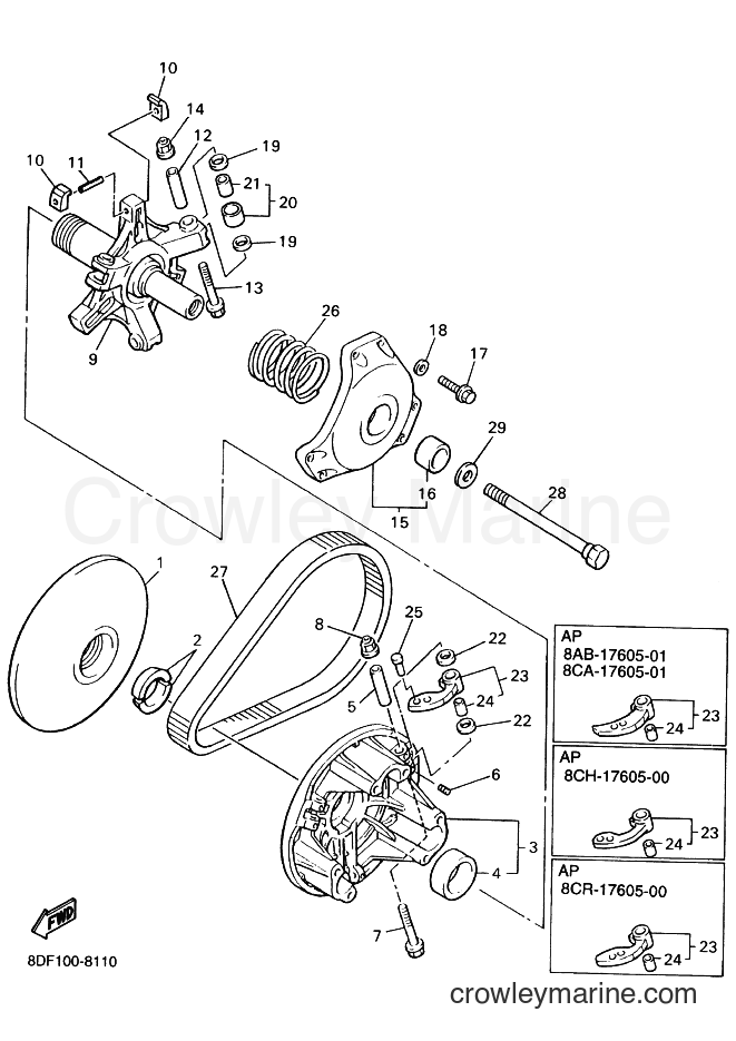Yamaha Motors SRX700S (8DW1) [030] - PRIMARY SHEAVE