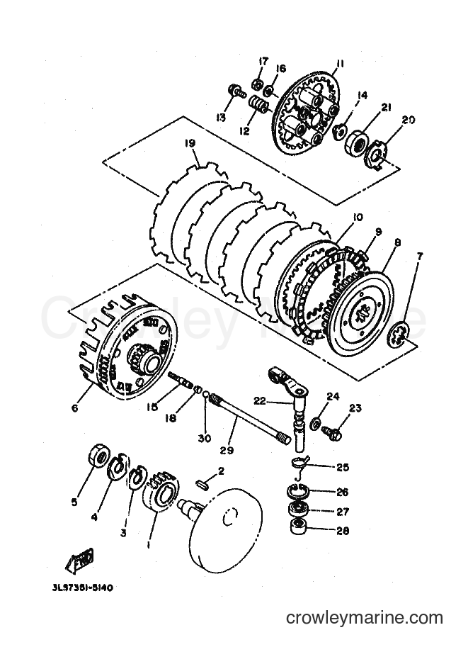 1997 Cruiser XV250S - XV250S (3DN7) [010] - CLUTCH